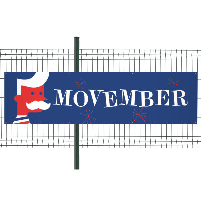 Banderole bâche oeillets Movember Modèle 1