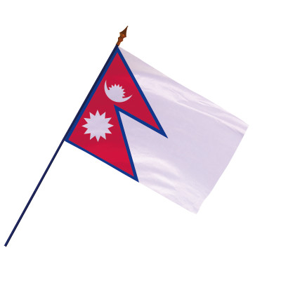 Drapeau Népal avec hampe