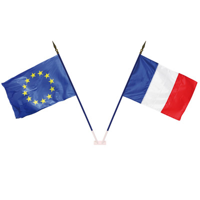 Kit drapeaux France UE + fixation