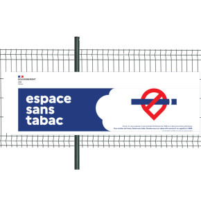 Banderole "Espace sans tabac" (PVC + Oeillets)