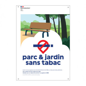 Affiche : "Parc & Jardin sans Tabac" (PVC)