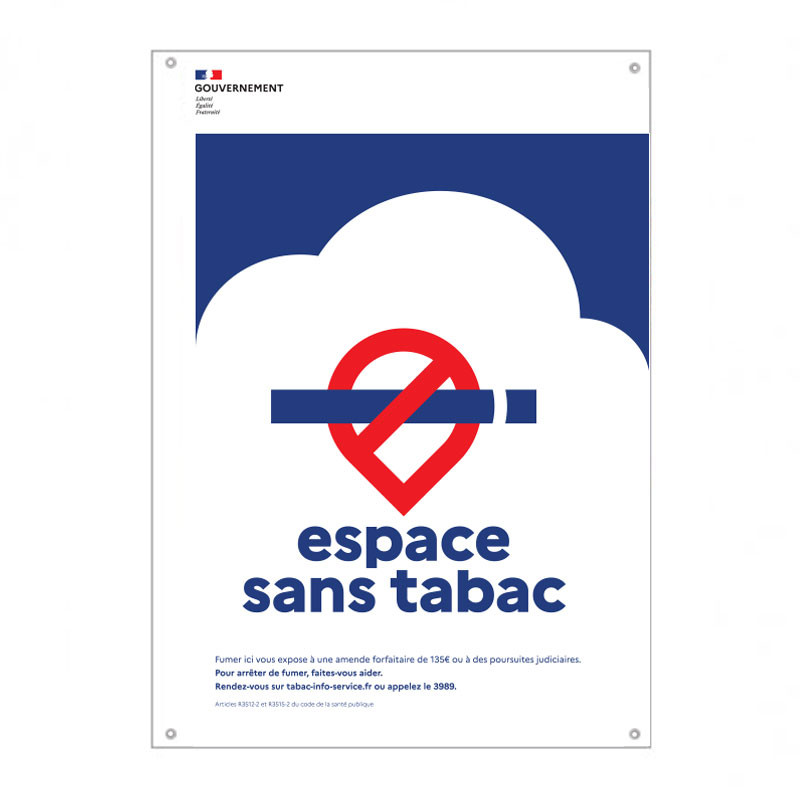 Affiche : "Espace sans tabac" (PVC)