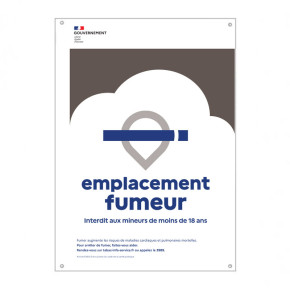 Affiche : "Emplacement fumeur" (PVC)