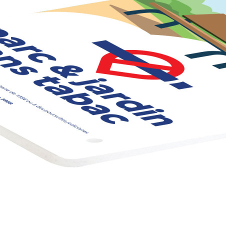 PANNEAU "Parc & Jardin sans Tabac" (PVC)