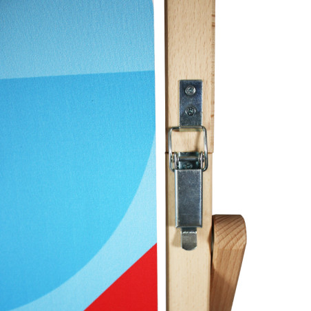 fixation de la structure plié du Kakémono Bois : Autoportant Pliable (1 Face)