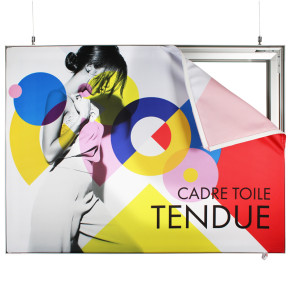Gros plan Cadre Toile tendue : Suspendu (1 ou 2 faces)