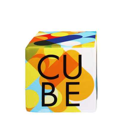 Pouf cube textile personnalisée