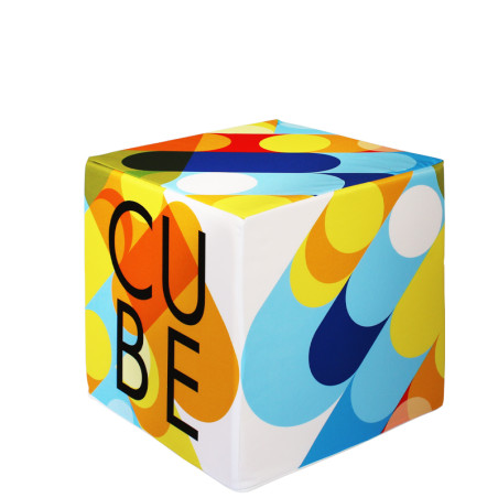 Cube pouf (vue de côté)
