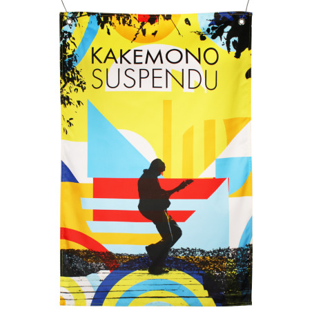 Kakémono Suspendu : avec œillets (côtés hauts)