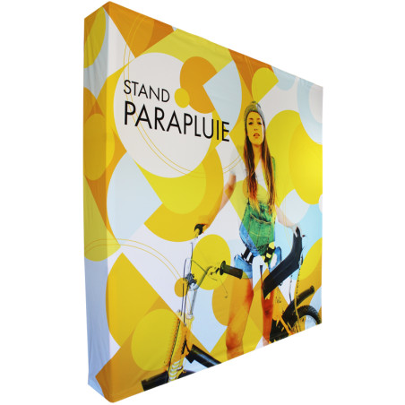 Stand Parapluie droit : Autoportant (1 face) avec vue de côté