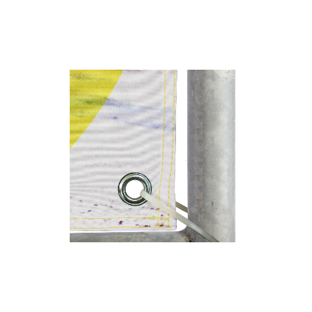 Gros plan sur Habillage de Barrière : Simple face (oeillets)