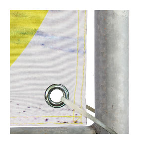 Gros plan sur Habillage de Barrière : Simple face (oeillets)