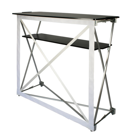structure comptoir personnalisé avec plateau pliable