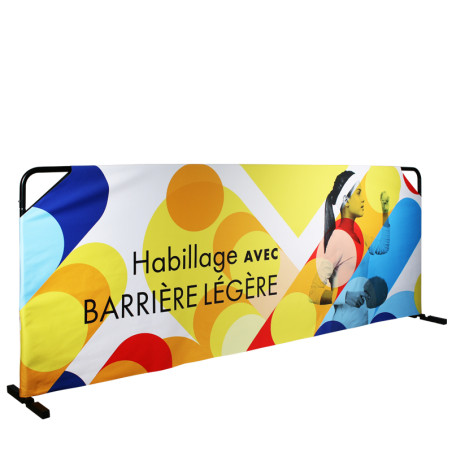 Habillage avec Barrière de séparation : Double face (montage Chaussette) vue profil