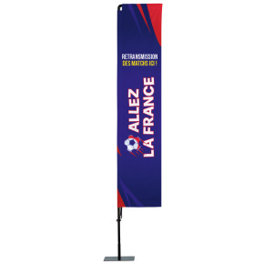 Beach flag Prêt à imprimer "Allez la France" (kit avec platine carrée) 3,5 m - Modèle 1 MACAP