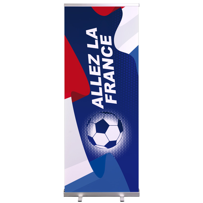 Roll-up Prêt à imprimer "Allez la France" (avec housse de transport) 80x200 cm - Modèle 2 MACAP