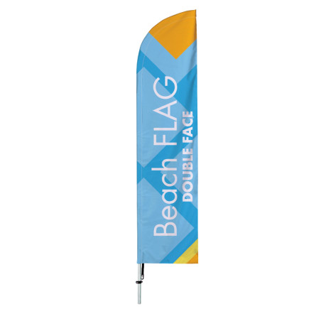 Beach flag - Oriflamme Classique : Impression Recto/Verso (Mât + Voile)