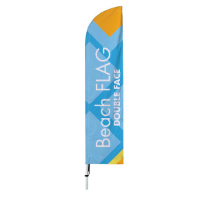 Beach flag - Oriflamme Classique : Impression Recto/Verso (Mât + Voile)