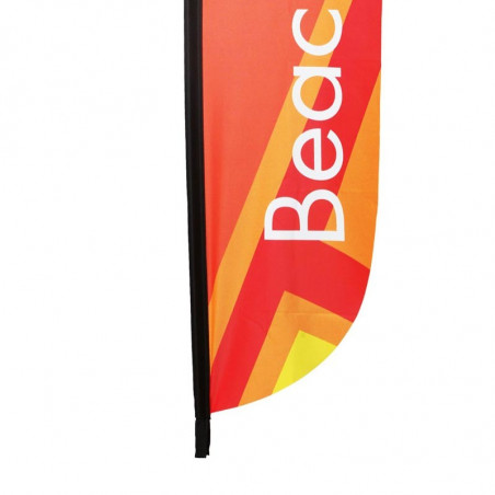 Beach flag - Oriflamme LIGHT ( VOILE SEULE ) - vue fixation basse -MACAP