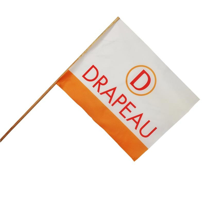 Drapeau Textile personnalisé (Hampe en bois) - MACAP