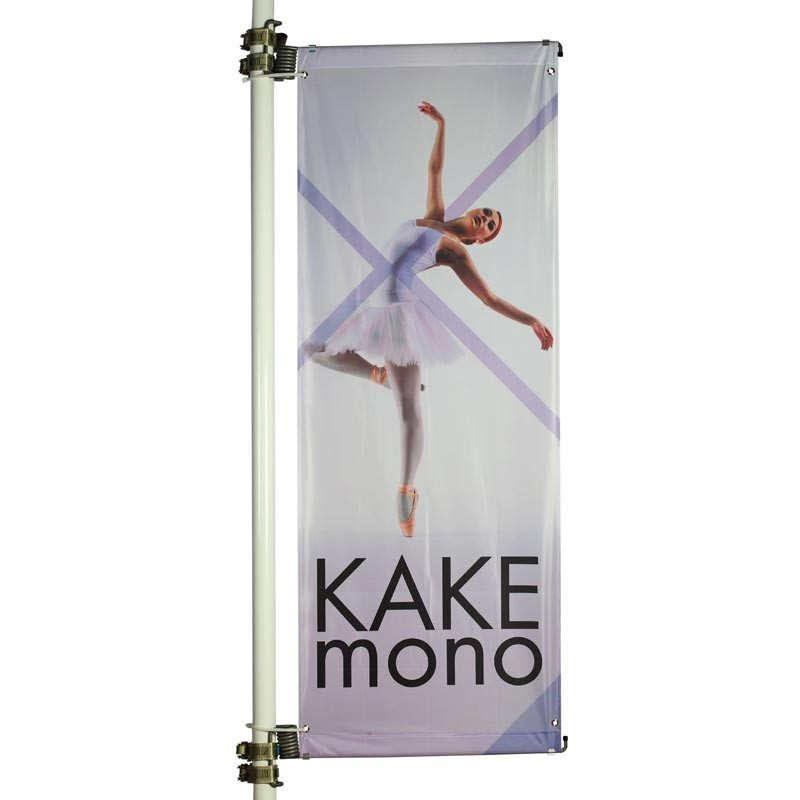 Kakémono pour lampadaire avec potence a ressort montage double - MACAP