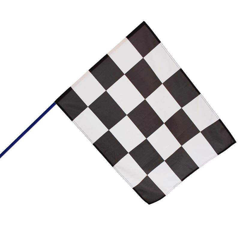 Drapeau de Course Automobile (Hampe en bois bleue) MACAP