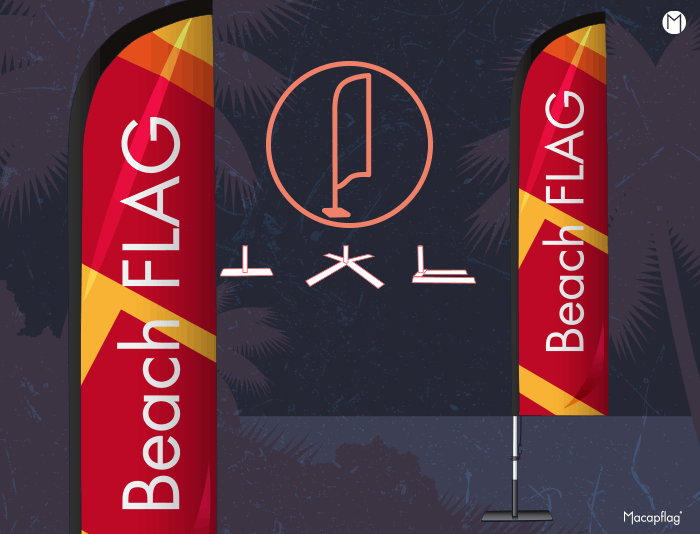 Le beach flag ou oriflamme, pratique, économique, facile à installer et transporter