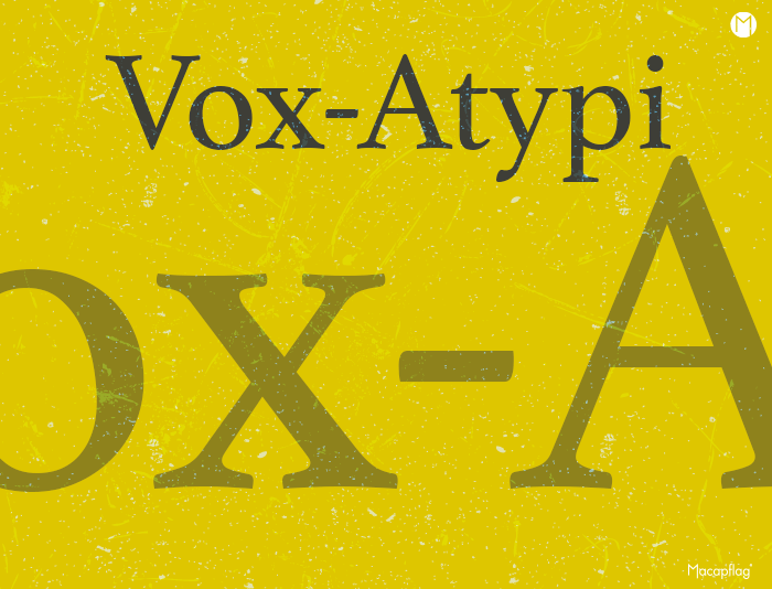 les polices de caractères ou typos sont classifiées par vox atypi et classés par groupes