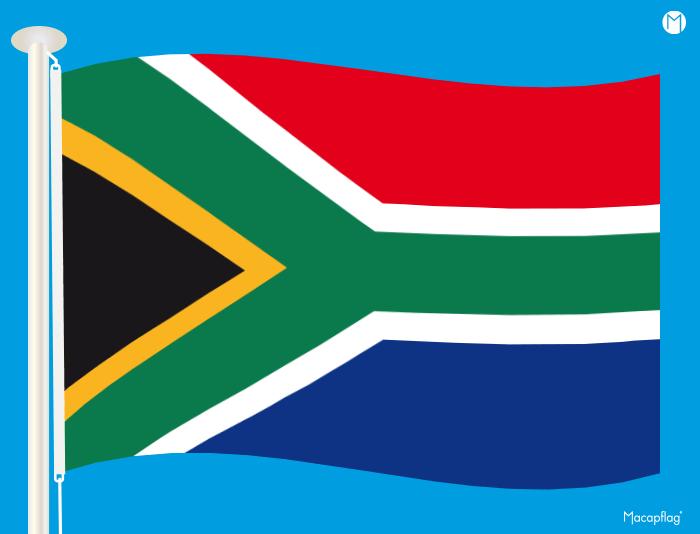 C'est le 27 Avril 1994 que naît l'actuel et symbolique drapeau de l'Afrique du Sud