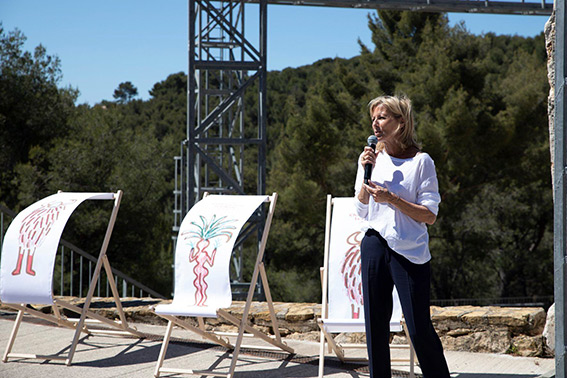 Claire Chazal lors du lancement du Cercle des Mécènes de Châteauvallon en Mai 2019