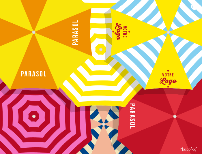 Le parasol publicitaire personnalisé à vos couleurs, utile et pratique !