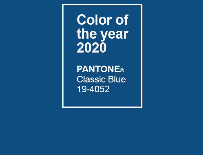 Pantone a annoncé que la couleur de l'année 2020 sera le Classic Blue