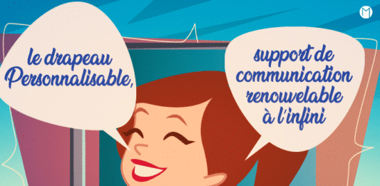 Le drapeau personnalisable, support de communication renouvelable