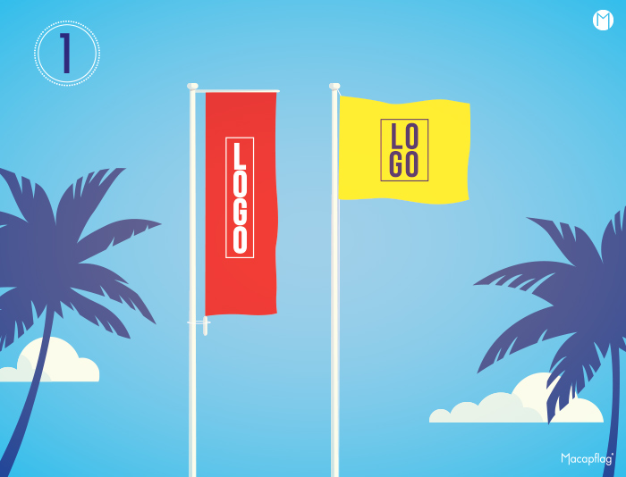 Drapeau pour mat vertical ou horizontal