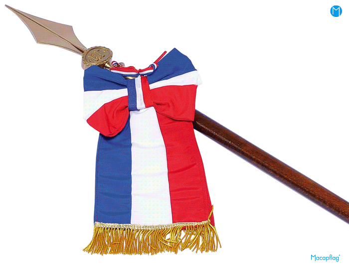 La cravate tricolore ou la cravate de deuil pour drapeaux de défilés