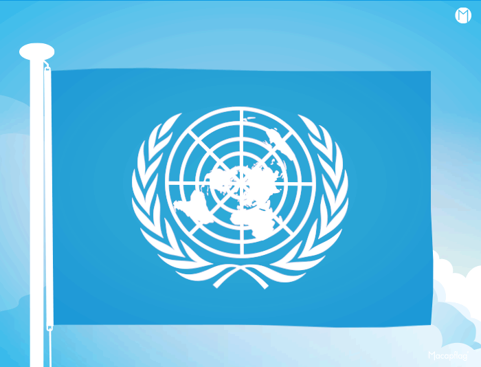 Le drapeau de l'ONU est crée en Octobre 1947. Un symbole fort