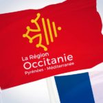 Drapeau région Occitanie et drapeau France