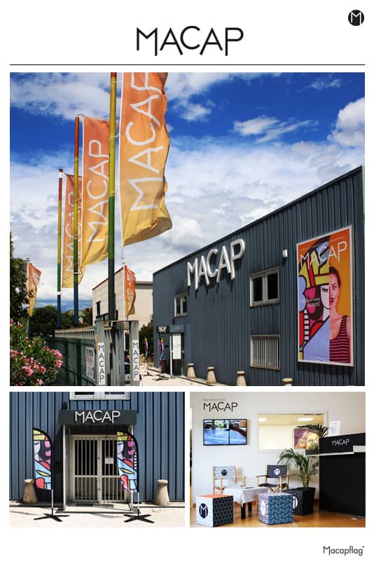 Logo Macap décliné en grand format