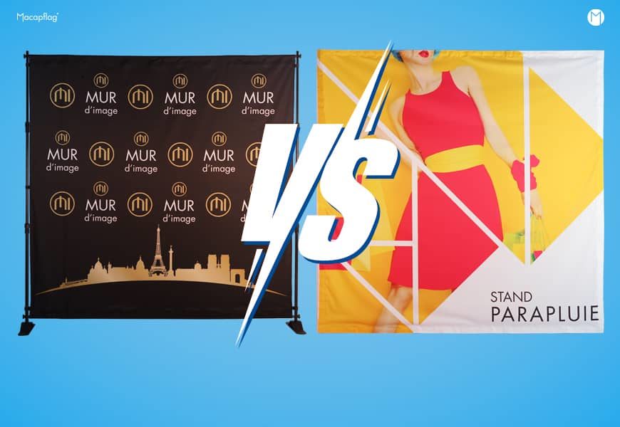 Mur d'image photocall ou stand parapluie, quel produit choisir?