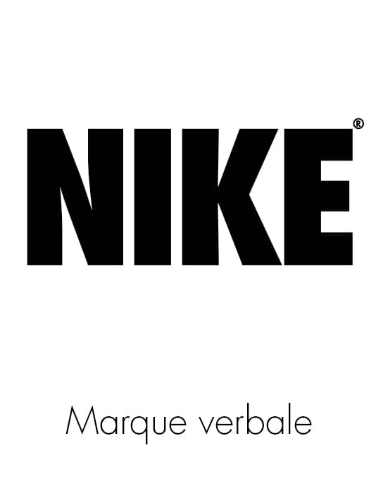 Illustration de marque verbale ou figurative avec l'exemple de Nike