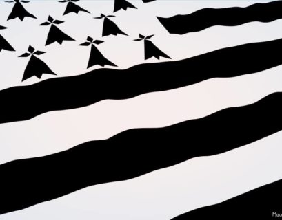 Le drapeau breton noir et blanc