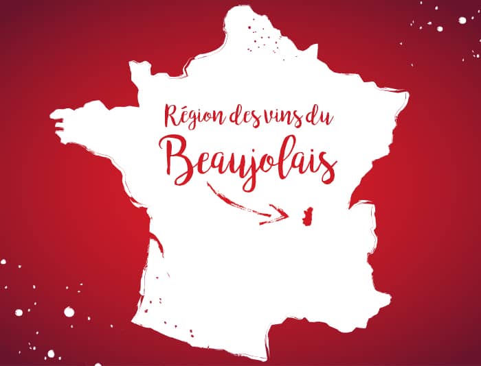 Région Beaujolais sur une carte de France