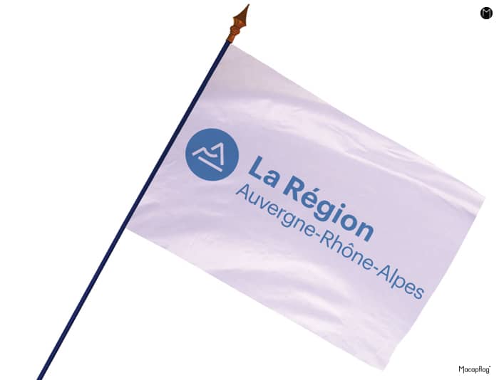Le fond blanc du logo de la région
