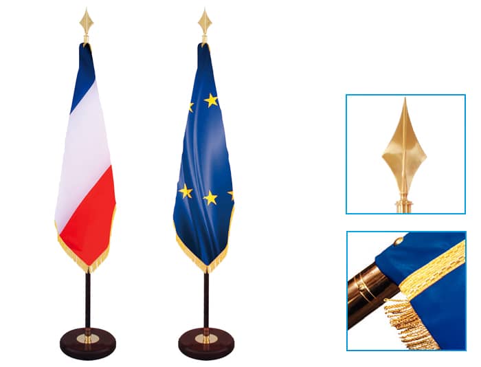 Drapeau France et Europe pour la décoration