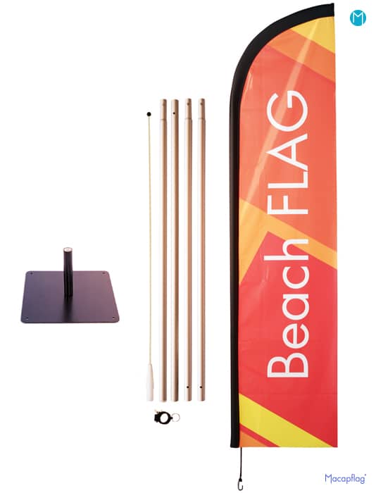 Le beachflag ou oriflamme est un support de communication indoor et outdoor