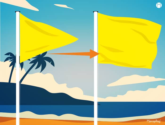 Drapeau jaune baignade surveillée règlementation officielle