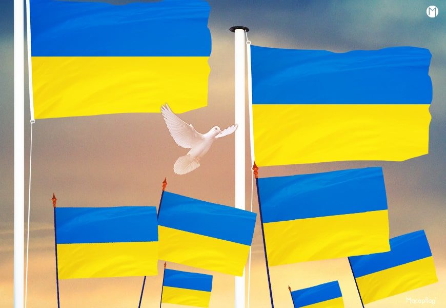 Le drapeau de l'Ukraine est devenu la star des drapeaux