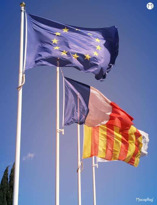 drapeau européen Français et région sud