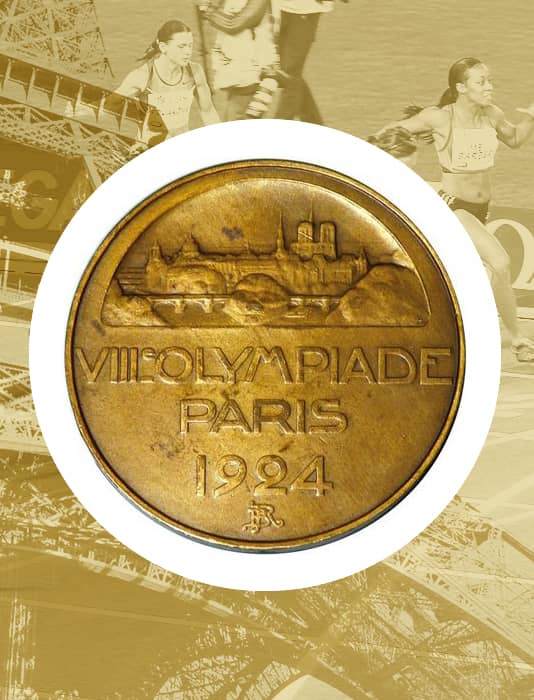Médaille d'or inspiration logo JO Paris 2024