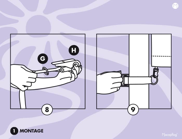 Potence simple pour kakémono lampadaire